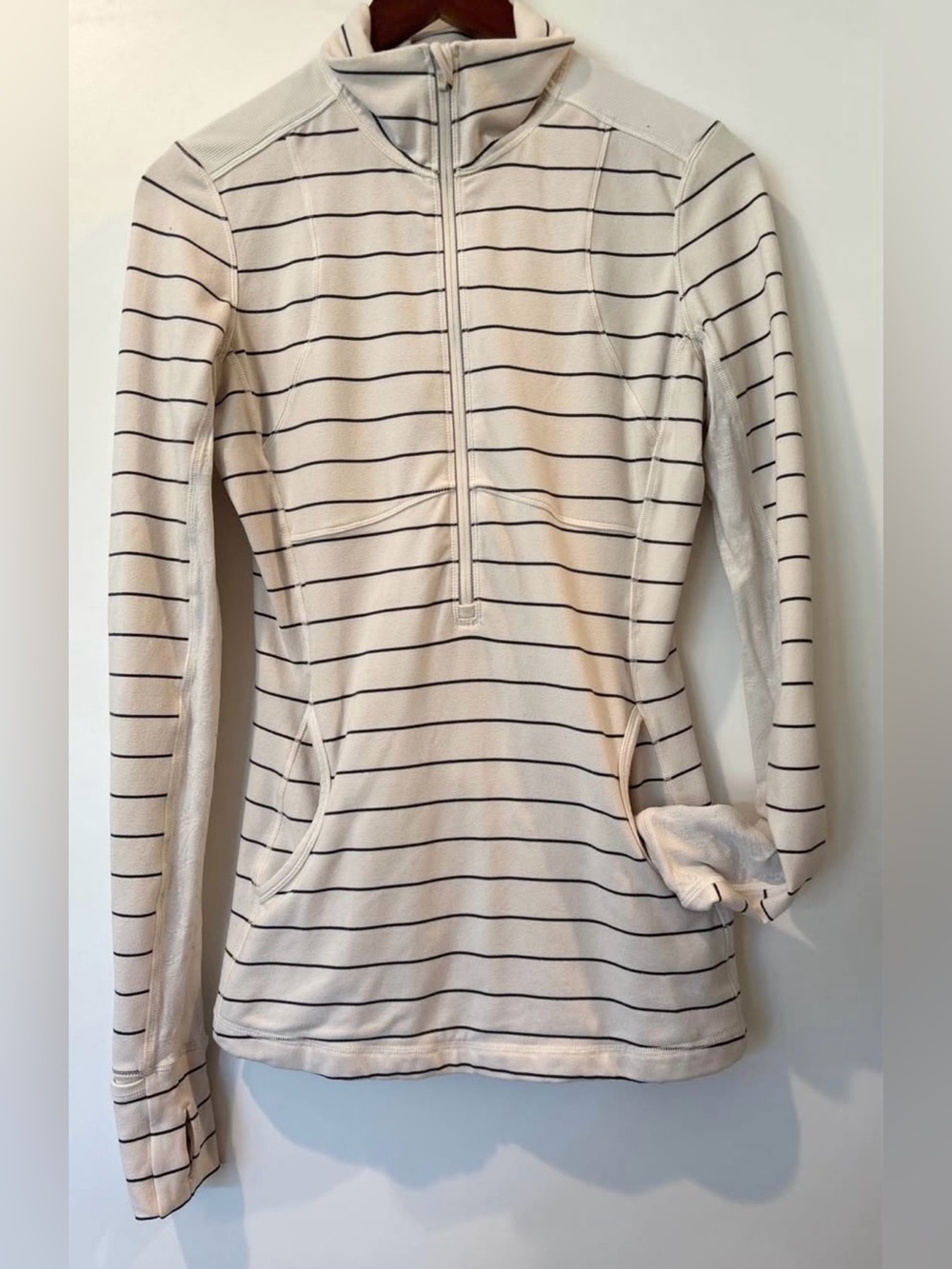 Lululemon Star Runner Pullover, featuring a slalom stripe design in angel wing